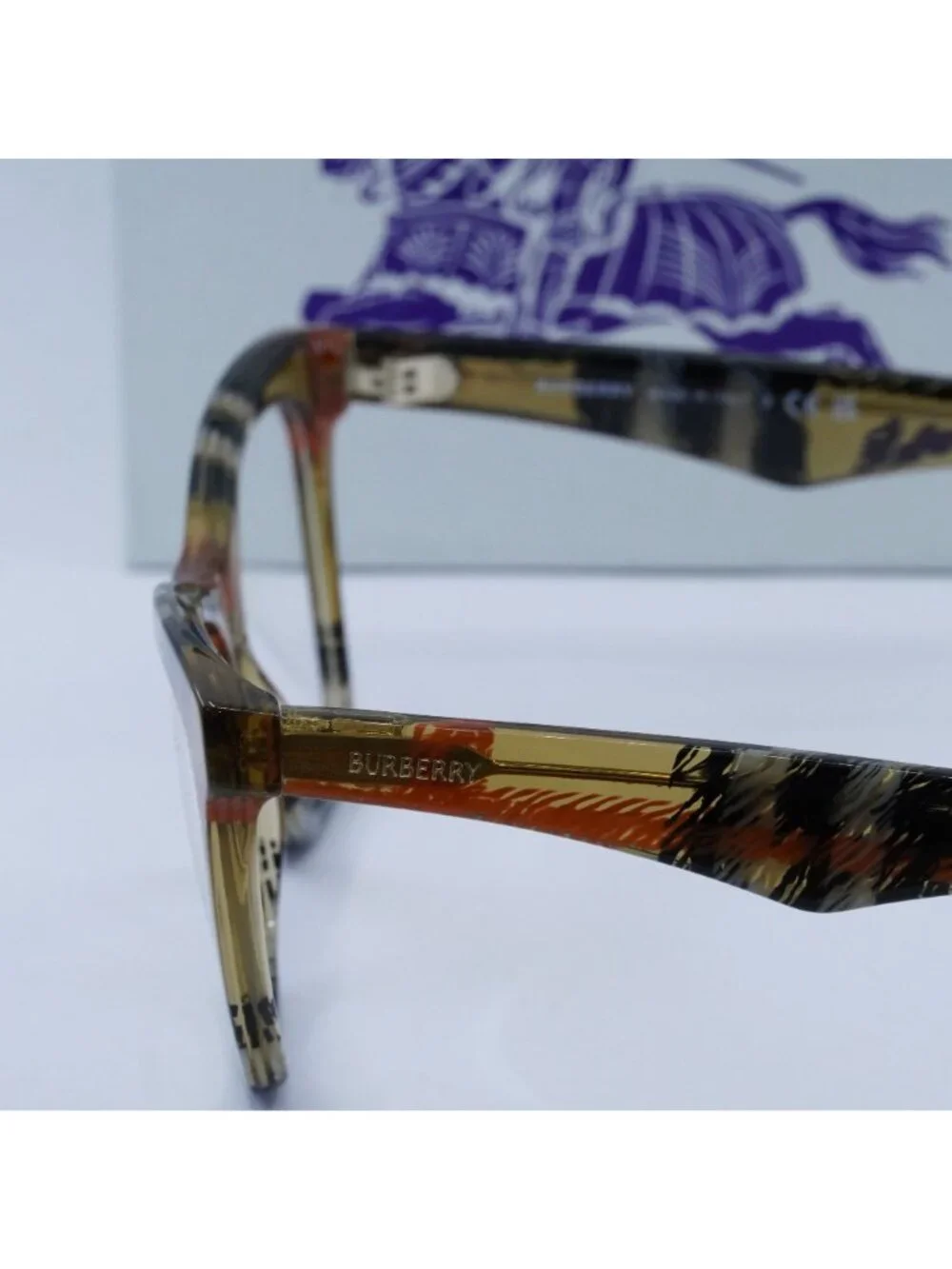 Burberry BE2416 4146 Cat Eye Eyeglasses 52mm - Check Sand